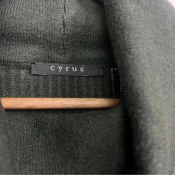NWT Cyrus Knit Dark Green Pullover Cowl Neck Rayon  Sweater Womens Size Medium - Picture 3 of 14